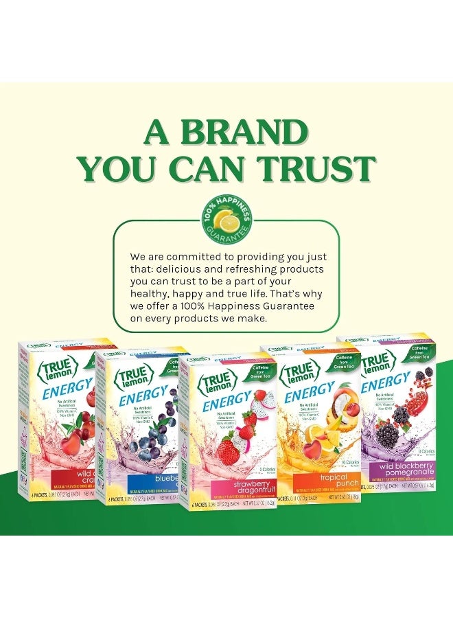 True Citrus True Lemon (Energy Drinks) Wild Cherry Cranberry 4 Boxes, 24ct instant powdered drink mix packets, by True Citrus - Image 5